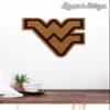 LazerEdge West Virginia Mountaineers Wooden Wall Art  Officially Licensed College Decor  Laser-Etched Hanging Sign  Cherry Wood view 2