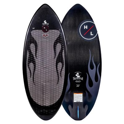 Hyperlite Transistor 54" Wakesurf Board - Skim Style Wakesurfer - Woven Carbon Construction with Nova Core - Machined EVA Traction
