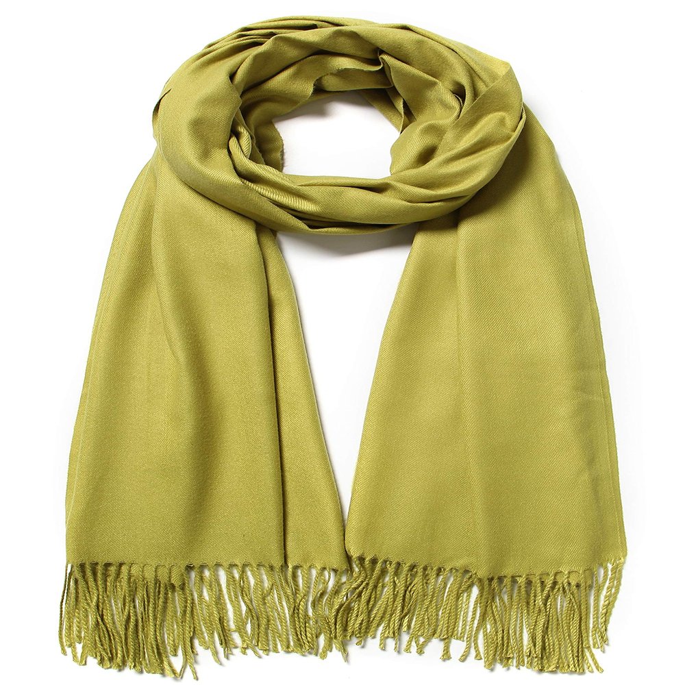 Cindy & Wendy Women's Pashmina Shawl Wrap for Evening Dress Bridesmaid Wedding Bridal Winter Warm Large Soft scarf (Apple Green)