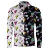 Men's Long Sleeve Golf Shirt, Light, Cool, Quick-Drying, Casual Retro 80s 90s Collared Polo Shirt for Sports and Hiking 3X-Large view 1