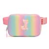 cotmcor Birthday Gifts for 5 6 7 8 9 10 11 12 Year Old Girl Teens Kids, Glitter Initial Fanny Pack for Girls, Personalized Belt Crossbody Bag, Valentines Christmas Gift Trendy Stuff, Rainbow J view 1