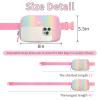 cotmcor Birthday Gifts for 5 6 7 8 9 10 11 12 Year Old Girl Teens Kids, Glitter Initial Fanny Pack for Girls, Personalized Belt Crossbody Bag, Valentines Christmas Gift Trendy Stuff, Rainbow J view 3