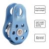 Climbing Single Pulley, Fixed Eye Climbing Pulley, Al Mg Alloy Fixed Eye Single Rope Pulley for Mountaineering Rappelling view 2