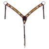 American Darling ADPAF122-BC Western Horse Floral Breast Collor Genuine Leather Tan view 1
