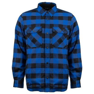 Fieldsheer Mobile Warming Men's Flannel Heated Jacket 7.4V, Black/Blue - Large
