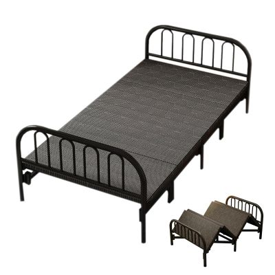 GBPLDMAQ Camping Cot Four Folds Folding Over Quietness, Folding Steel Cot Easy to Storage, Camping Cots Max Load 500kg, Camp Cots for Adults(196x77x100cm/77x30x39in)