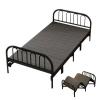 GBPLDMAQ Camping Cot Four Folds Folding Over Quietness, Folding Steel Cot Easy to Storage, Camping Cots Max Load 500kg, Camp Cots for Adults(196x77x100cm/77x30x39in) view 1