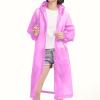 2 PC Raincoats for Adults Reusable Lightweight Rain Poncho Waterproof Outdoor Hiking Hooded Rain Coat for Women Men view 3