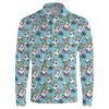 Funny Animal Men's Long Sleeve Golf Shirt, Light, Cool, Quick-Drying, Casual Collared Polo Shirt for Sports and Hiking Large view 1