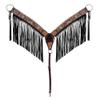 American Darling ADPAF124-BC Western Horse Floral Breast Collor Genuine Leather Tan view 1