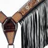 American Darling ADPAF124-BC Western Horse Floral Breast Collor Genuine Leather Tan view 3