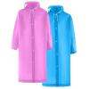 2 PC Raincoats for Adults Reusable Lightweight Rain Poncho Waterproof Outdoor Hiking Hooded Rain Coat for Women Men view 1
