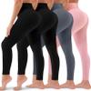 4 Pack Leggings for Women Butt Lift High Waisted Tummy Control No See-Through Yoga Pants Workout Running Leggings view 1