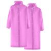 2 PC Raincoats for Adults Reusable Lightweight Rain Poncho Waterproof Outdoor Hiking Hooded Rain Coat for Women Men