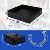 MABOZOO Portable Shower Pan, 41" x 41" x 10" Outdoor Shower Base Foldable Shower Base with Drain Pipe Camping Shower Mat for Indoor & Outdoor view 2