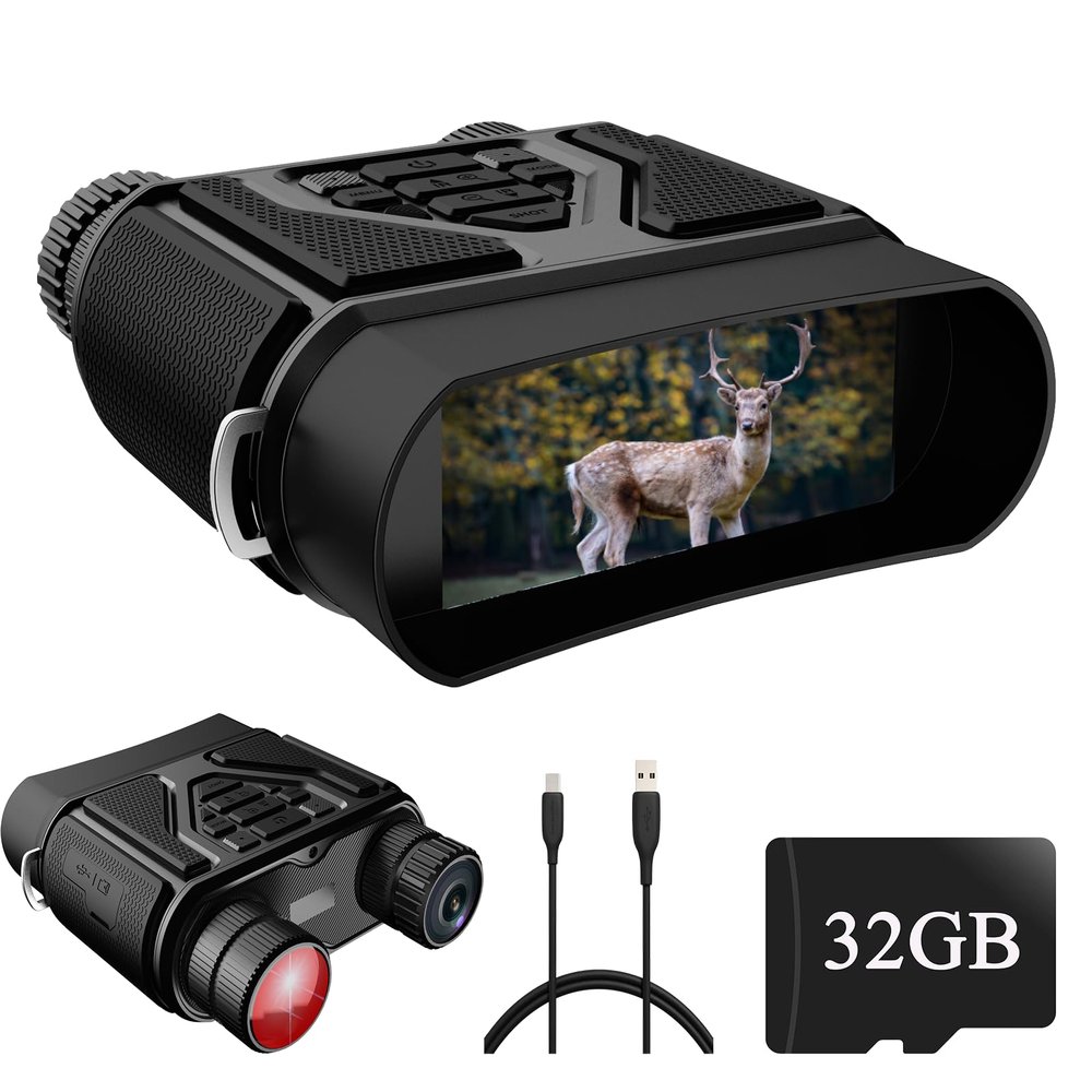 Night Vision Goggles Night Vision Binoculars for Total Darkness,Best Gifts for Men Him Dad Husband Boyfriend, Gear for Hunting and Camping(Black)