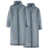 2 PC Raincoats for Adults Reusable Lightweight Rain Poncho Waterproof Outdoor Hiking Hooded Rain Coat for Women Men view 1