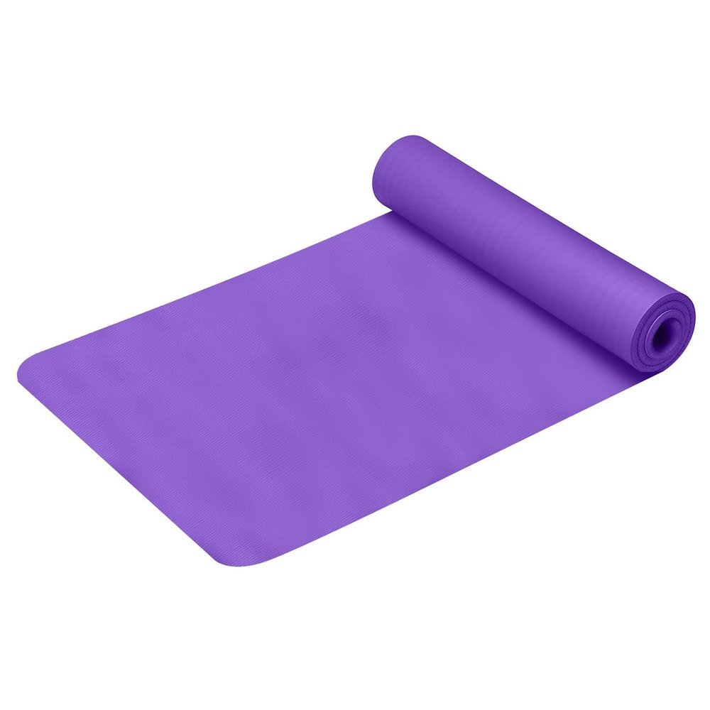 Thin Yoga Mat 5mm Thick High Density Anti-Tear Non Slip Exercise Mat with Carrying Strap Large Yoga Mat for Floor, Workouts, Gym, Stretching, Fitness, Home Yoga, Pilates
