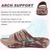 KuaiLu Mens Recovery Sandals Orthotic Arch Support Open Toe Sport Slides Thick Cushion Orthopedic Plantar Fasciitis Wide Width Summer Pool Beach Waterproof Walking Slippers Camo Tan Brown Size 11 view 3