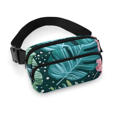 Crossbody Fanny Pack for Women Men With White Spots Waist Pack Sports Belt Bag Large Waist Bag with Adjustable Strap Fashion Hip Bum Bag for Workout Running Traveling