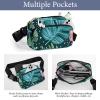 Crossbody Fanny Pack for Women Men With White Spots Waist Pack Sports Belt Bag Large Waist Bag with Adjustable Strap Fashion Hip Bum Bag for Workout Running Traveling view 3