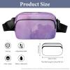 Crossbody Fanny Pack for Women Men Soft Purple Image Waist Pack Sports Belt Bag Large Waist Bag with Adjustable Strap Fashion Hip Bum Bag for Workout Running Traveling view 2