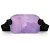 Crossbody Fanny Pack for Women Men Soft Purple Image Waist Pack Sports Belt Bag Large Waist Bag with Adjustable Strap Fashion Hip Bum Bag for Workout Running Traveling view 4