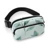 Crossbody Fanny Pack for Women Men Green Leaves Pattern Waist Pack Sports Belt Bag Large Waist Bag with Adjustable Strap Fashion Hip Bum Bag for Workout Running Traveling view 1