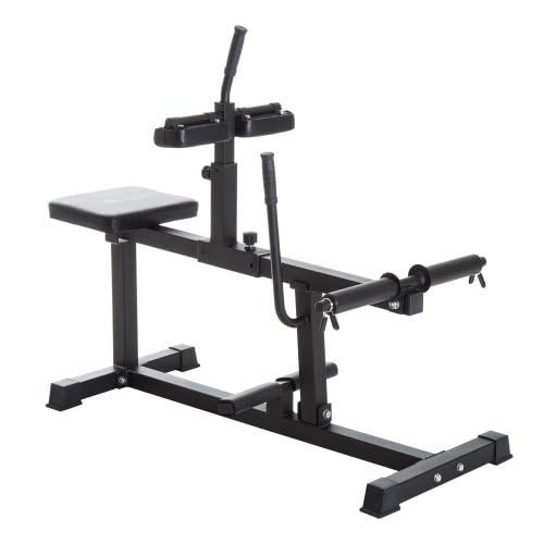 Arbacipher Adjustable Seated Calf Raise Machine, Plate Loaded Lower Body Specialty Leg Weight Machine, Leg Training Equipment Home Gym, Built to Hold up to 440lbs, Black