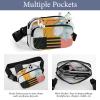 Crossbody Fanny Pack for Women Men Abstract Collage Style Waist Pack Sports Belt Bag Large Waist Bag with Adjustable Strap Fashion Hip Bum Bag for Workout Running Traveling view 3