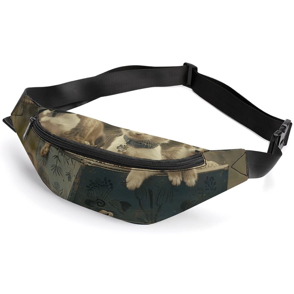 Fanny Pack for Women Men Retro Animal Style Waist Pack Everywhere Belt Bag Sports Waist Bag with Adjustable Strap Fashion Hip Bum Bag for Traveling Running Workout