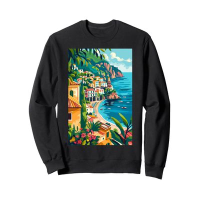 Amalfi Coast Italy Art Sweatshirt