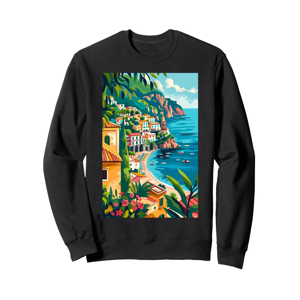 Amalfi Coast Italy Art Sweatshirt