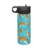 Funny Cartoon Kangaroo Zoo 18oz Insulated Sports Kettle, Outdoor Sport Gym Stainless Steel Water Bottle With Straw Lid view 1
