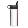Italian Flag 18oz Insulated Sports Kettle, Outdoor Sport Gym Stainless Steel Water Bottle With Straw Lid view 2