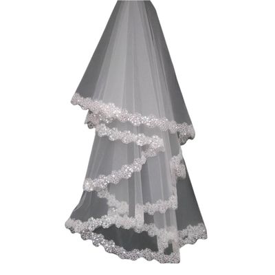 Acecare GREOENEL Amor Wedding Veil Cathedral Tulle Bridal Headpiece Wedding Shower Dress for Bride Vintage Veil F269
