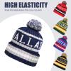 Dallas Hat City Football Knit Classic Cuff Winter Beanie Hat with Pom Toque Skull Cap Navy Blue view 4