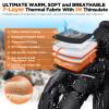 rivmount Waterproof Winter Gloves Women Men, Thermal Ski Gloves for Cold Weather with Warm, Touchscreen, 3M Thinsulate, Windproof for Outdoor, Running, Skiing, Cycling, Working, Snow Size Black S view 2