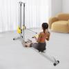 CheriMuMu Multifunctional Fitness Rack, Heavy Duty Foldable Strength Training Fitness Equipment, Adjustable Height Multi-Function Free Standing Power Rack for Garage & Home Gym (Silver) view 3
