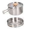 Cooking Pot and Pan Set, 304 Stainless Steel Portable Camping Cookware Mess Kit with Storage Bag for Camping Hiking Backpacking view 1