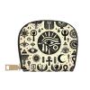 Augenstern Portable Horus-Eye-Pyramid-Moon Pu Leather Card Holder, Waterproof Semi-Circle Wallet With Zipper Closure view 2