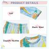 ALAZA World Map Blue 2 Piece Pajama Set Long Sleeve Top and Pants Sleepwear Unisex 6Y view 4