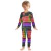 ALAZA Chemistry Periodic Table Of The Elements 2 Piece Pajama Set Long Sleeve Top and Pants Sleepwear Unisex 8Y view 3