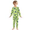 ALAZA Shark Starfish Palm Tree 2 Piece Pajama Set Long Sleeve Top and Pants Sleepwear Unisex 6Y view 2