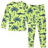 ALAZA Shark Starfish Palm Tree 2 Piece Pajama Set Long Sleeve Top and Pants Sleepwear Unisex 6Y view 4