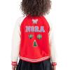 Personalized Girls Varsity Jacket Boys Toddles Kids Custom Name Patch Baseball Jackets for Back To School Birthday Christmas, 3-4T(110cm), Red view 1