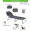 WANGCEPLSD Folding Bed, Folding Camping Cot for Adults, Lightweight Portable Sleeping Cot with Pillow for Outdoor Camping, Lounging and Napping, Support 150kg/330lbs(Small) view 3