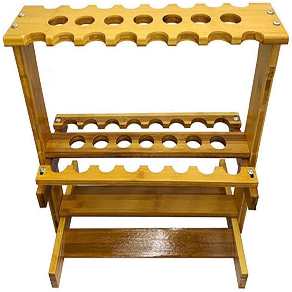BAoce Pool Stick Holder,Floor Stand Solid Wood Cue Rack Holder Only Holds 23 Pool Billiard Stick Pole Bracket Easy to Assemble LPZ24824(Color:Yellow)