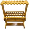 BAoce Pool Stick Holder,Floor Stand Solid Wood Cue Rack Holder Only Holds 23 Pool Billiard Stick Pole Bracket Easy to Assemble LPZ24824(Color:Yellow)