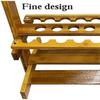 BAoce Pool Stick Holder,Floor Stand Solid Wood Cue Rack Holder Only Holds 23 Pool Billiard Stick Pole Bracket Easy to Assemble LPZ24824(Color:Yellow) view 4
